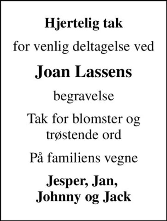 Joan lassen d dsannoncer i danmark