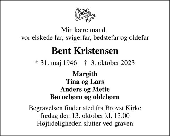 Bent Kristensen Dødsannoncer i Danmark
