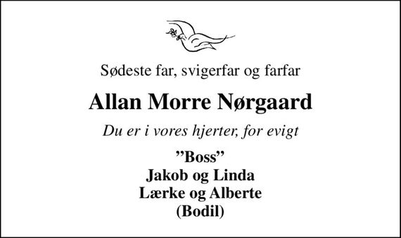 Allan Morre Nørgaard Dødsannoncer i Danmark